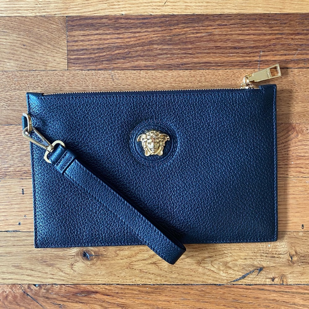 Versace Pouch with Gold Medusa